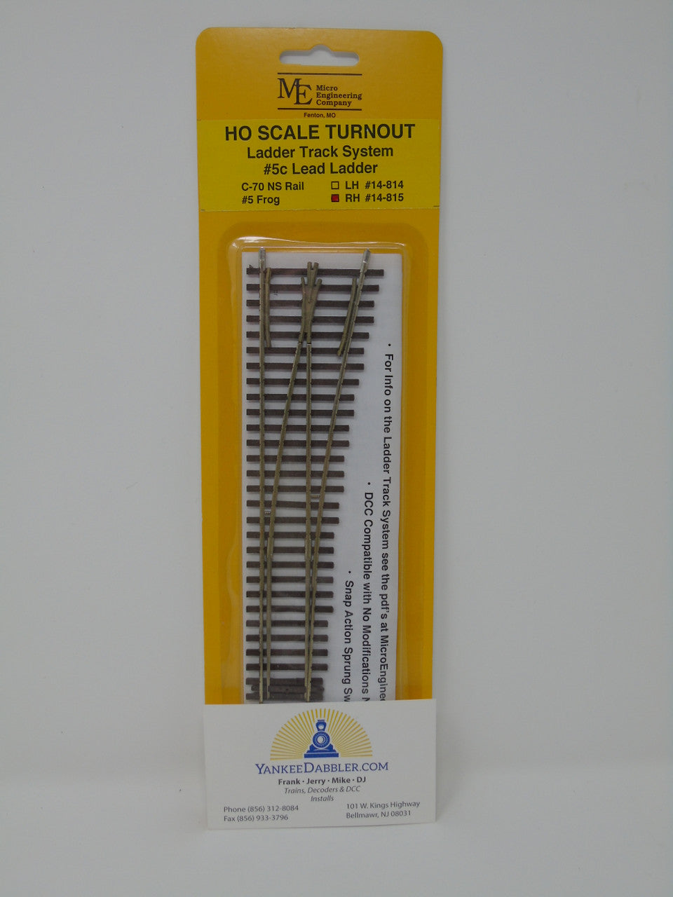 Micro Engineering 14-815 Right Hand Code 70 #5C Lead Ladder Turnout - Ladder Track System HO Scale