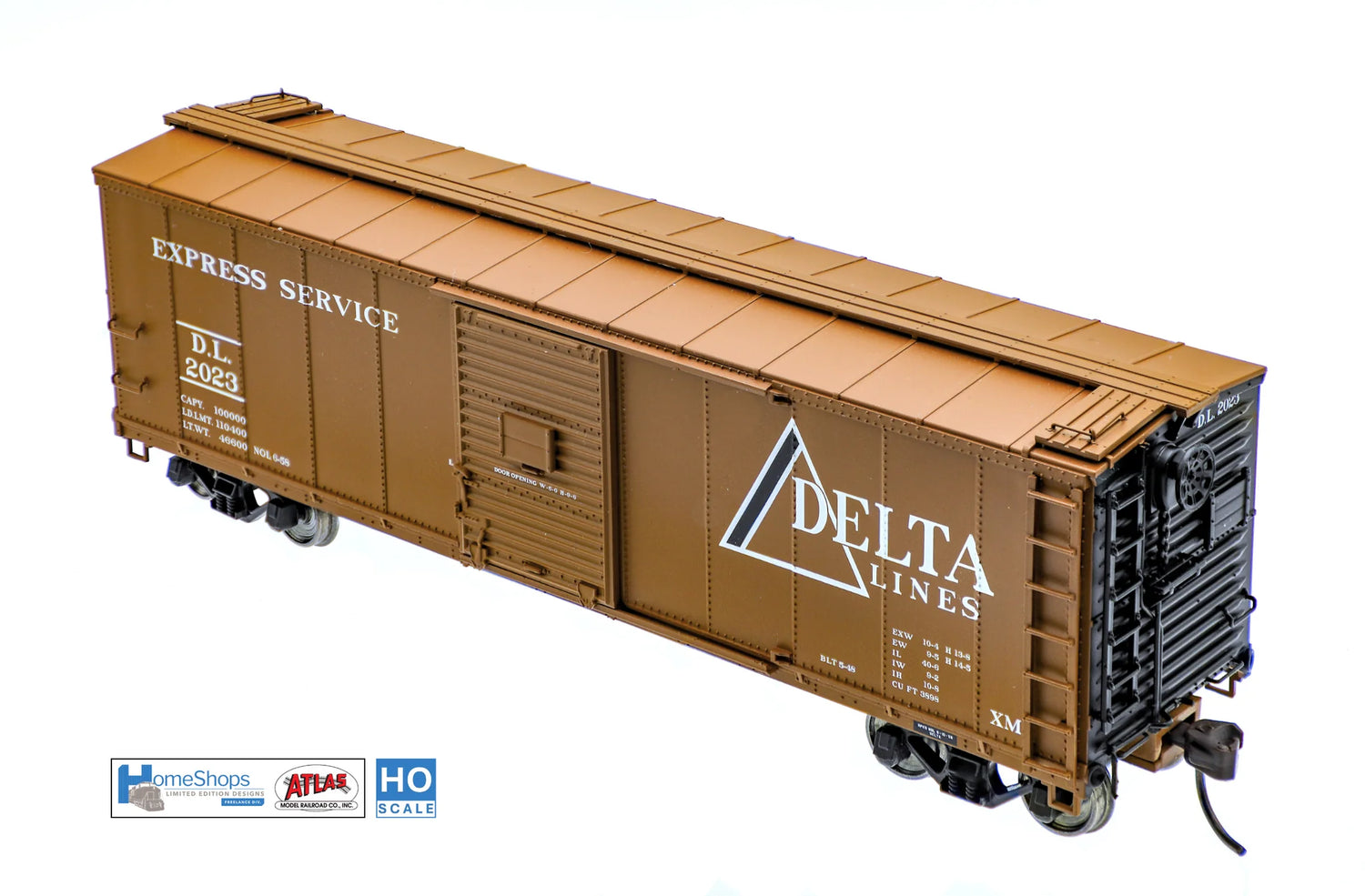 HomeShops HFB-037-004 DL - Delta Lines #2096 Atlas USRA Rebuilt Steel 40' Box Car HO Scale