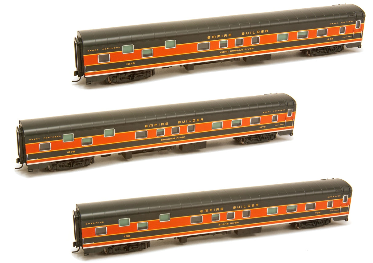 Estate Sale Used As Is RailSmith- Great Northern Empire Builder Duplex Sleeper 'SPOKANE RIVER' N Scale