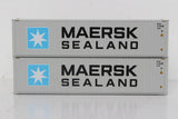 JTC MODEL TRAINS 405116 MAERSK SEALAND Set#2 40' HIGH CUBE containers with Magnetic system, Corrugated-side N Scale