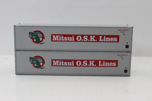 JTC MODEL TRAINS 405657 MITSUI OSK 40' Standard height (8'6") Smooth-side containers N Scale