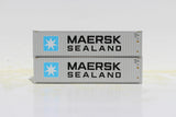 JTC MODEL TRAINS 405117 MAERSK SEALAND Set#3 40' HIGH CUBE containers with Magnetic system, Corrugated-side N Scale