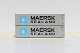 JTC MODEL TRAINS 405117 MAERSK SEALAND Set#3 40' HIGH CUBE containers with Magnetic system, Corrugated-side N Scale
