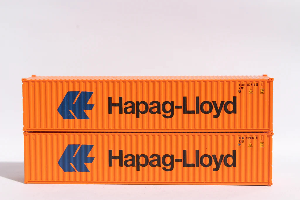 JTC MODEL TRAINS 405314 HAPAG-LLOYD 40' Standard Height 8'6 corrugated side steel container N Scale