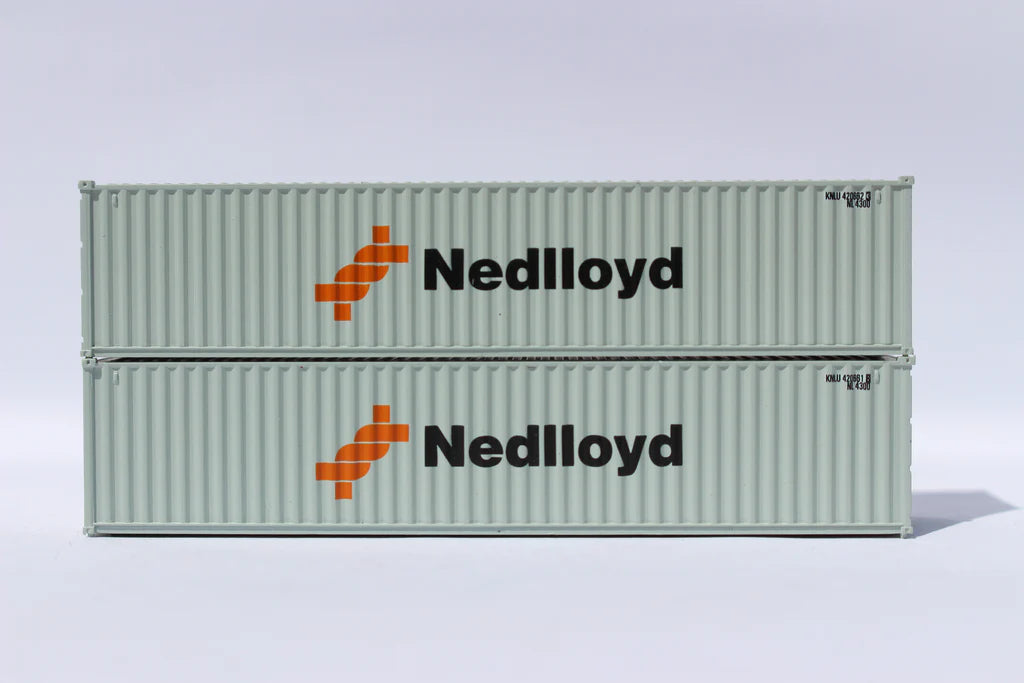 JTC MODEL TRAINS 405315 NEDLLOYD 40' Standard Height 8'6 corrugated side steel container N Scale