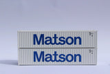 JTC MODEL TRAINS 405310 MATSON 40' Standard Height 8'6 corrugated side steel container N Scale