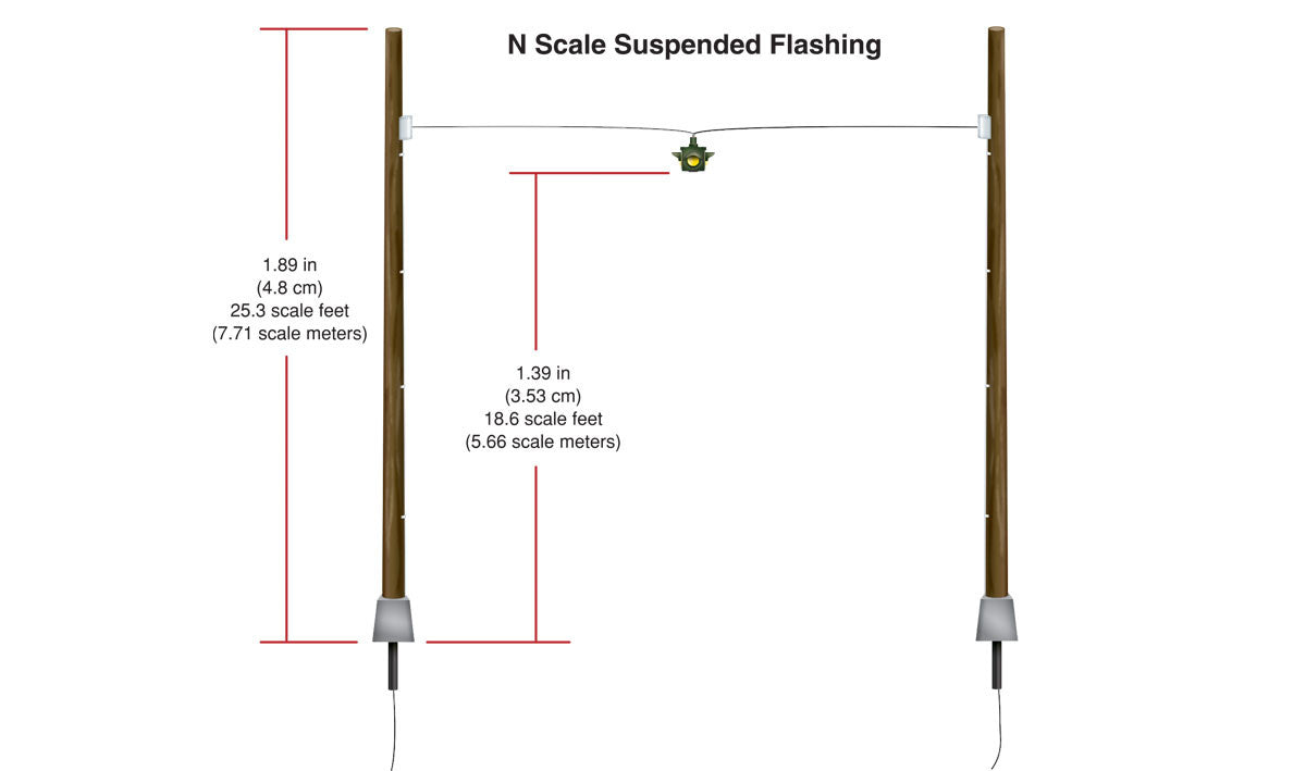 Woodland Scenics 5636 Just Plug Suspended Flashing Lights - N Scale