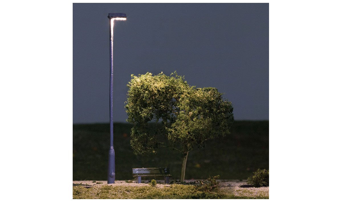 Woodland Scenics  5675 Metal Lamp Street Light - Just Plug(TM) -- pkg(3)   (SCALE=HO)  Part # 785-5675