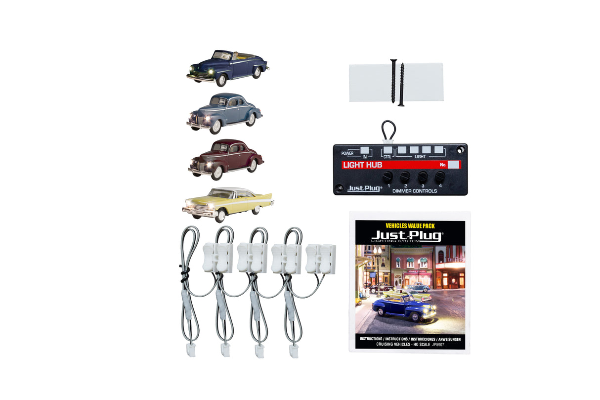 Woodland Scenics 5907 Cruising Vehicles - Just Plug Value Pack HO Scale