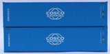 JTC MODEL TRAINS 405015 Costco Shipping- New Globe logo–  40' HIGH CUBE containers with Magnetic system, Corrugated-side N Scale