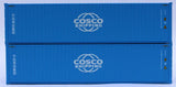 JTC MODEL TRAINS 405015 Costco Shipping- New Globe logo–  40' HIGH CUBE containers with Magnetic system, Corrugated-side N Scale