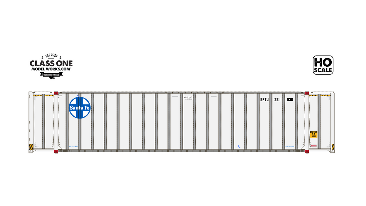 ClassOneModelWorks CT00100 2 pack Monon 48′ Exterior Post – Santa Fe SFTU #281930 / 280091 HO Scale