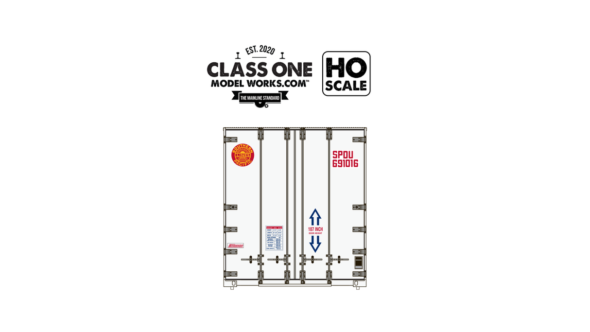 ClassOneModelWorks CT00107 2 pack Monon 48′ Exterior Post – Southern Pacific SPDU #691196 / 691255 HO Scale