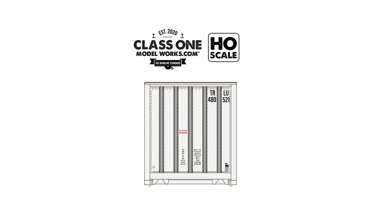 ClassOneModelWorks CT00112 2 pack Monon 48′ Exterior Post – Transamerica Leasing TRLU #480521 / 480843 HO Scale