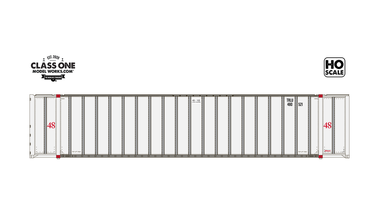 ClassOneModelWorks CT00112 2 pack Monon 48′ Exterior Post – Transamerica Leasing TRLU #480521 / 480843 HO Scale