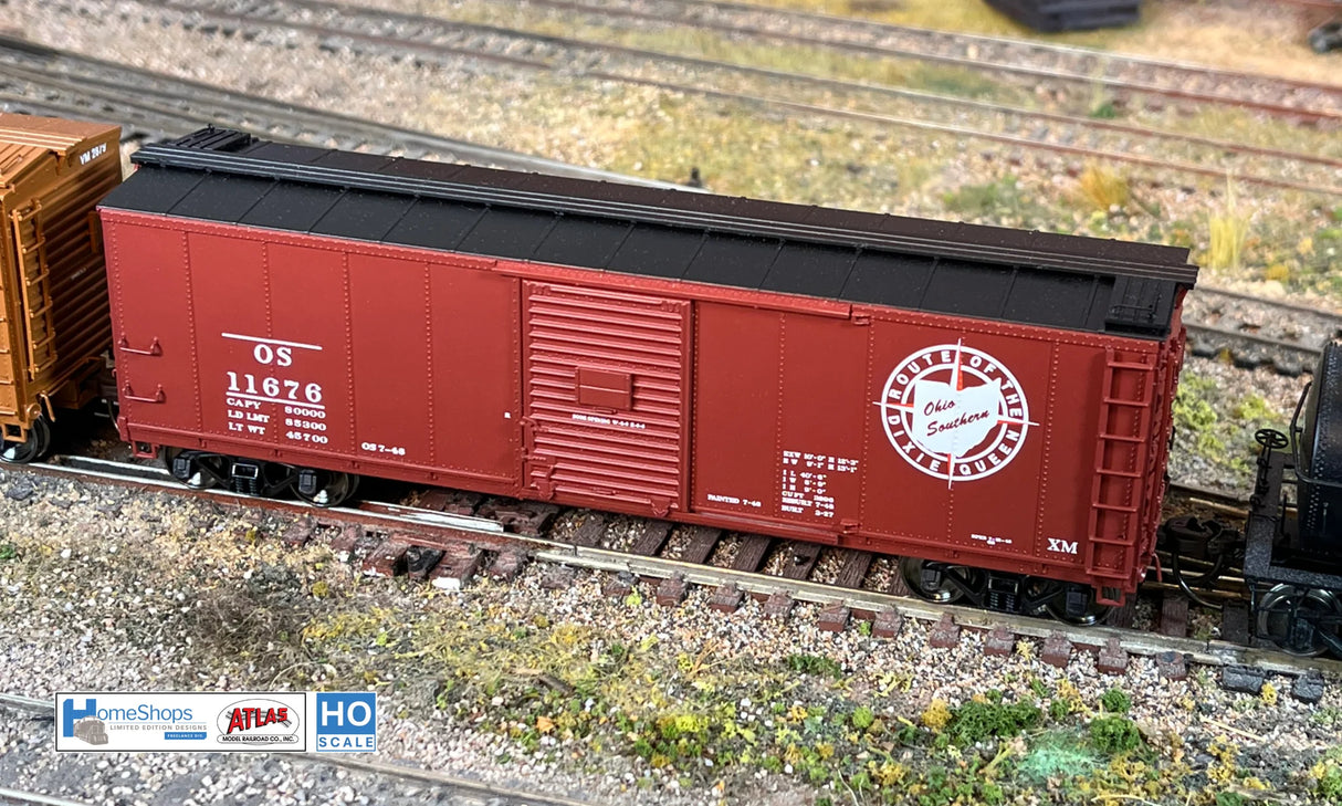 HomeShops HFB-038-001 OS - Ohio Southern #11633 Atlas USRA Rebuilt Steel 40' Box Car HO Scale