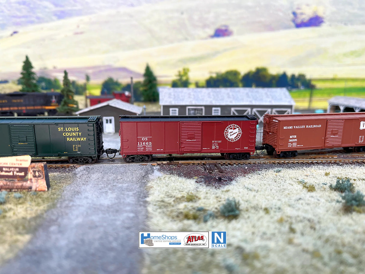 HomeShops NFB-003-002 OS - Ohio Southern #11665 Atlas USRA Rebuilt Steel 40' Box Car N Scale