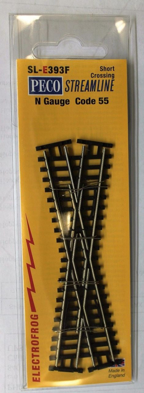 Peco SL-E393F Medium Crossing Code 55 20 Degree Code 55 N Scale