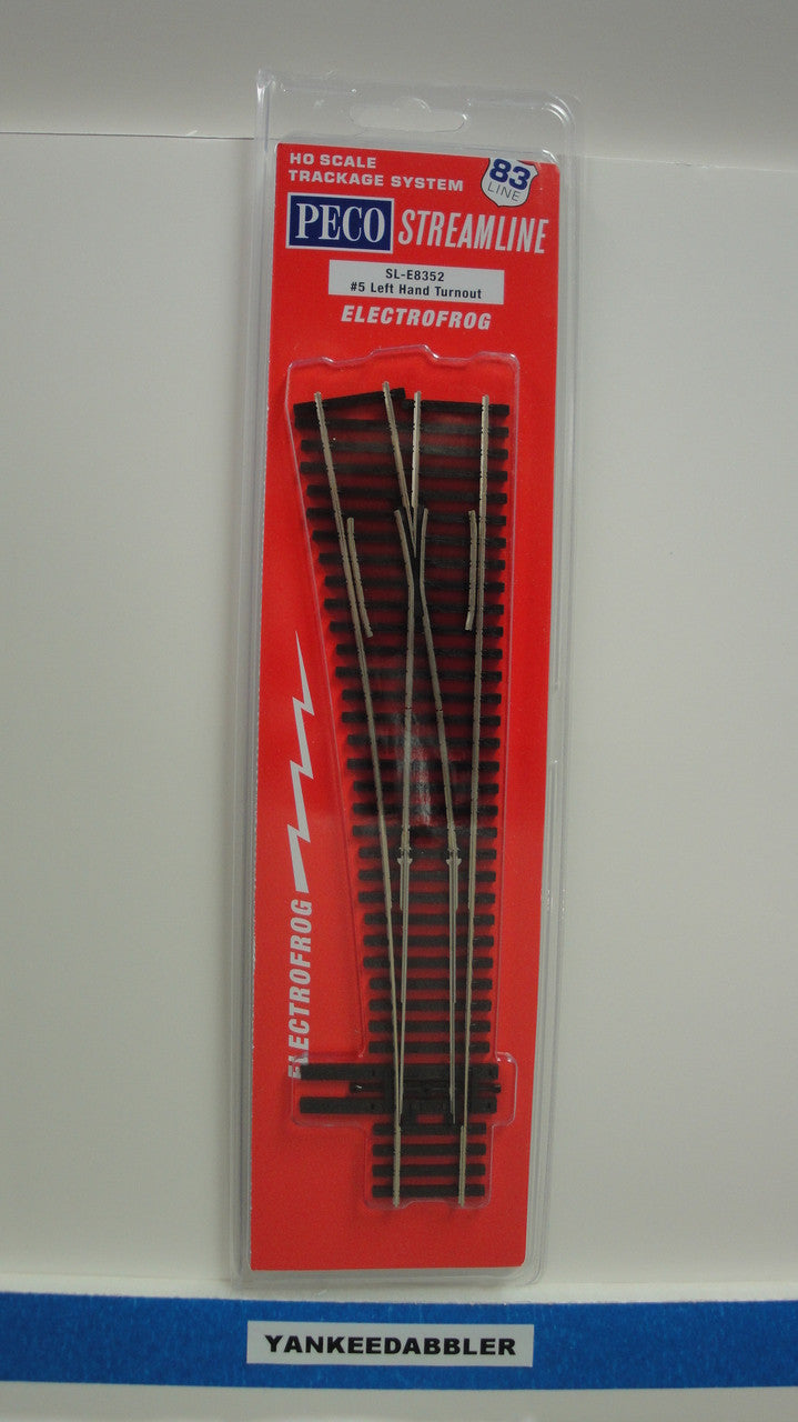 PECO STREAMLINE ポイント5個 HO Gauge Code 83 Track Peco SL-E8352 HO Gauge #5 Left-Hand