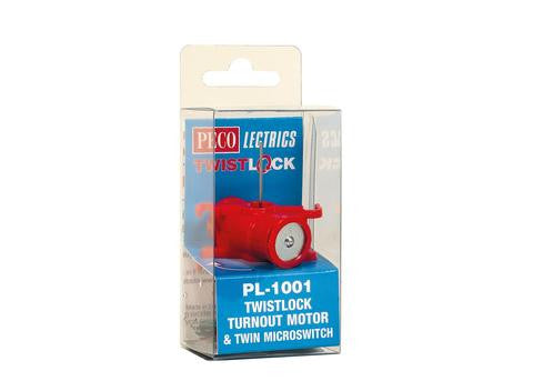 Peco PL-1001 Twistlock Turnout Motor & Twin Microswitch N, HO or O Scale