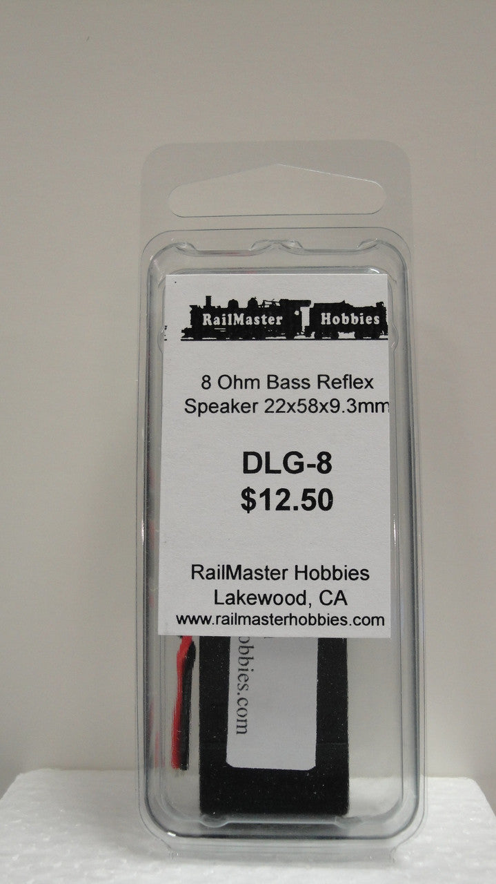 DLG-8 Rail Master / Speaker 22 X 58 X 9.3 MM 8 Ohm (Scale=HO) Part # = RMT-DLG-8