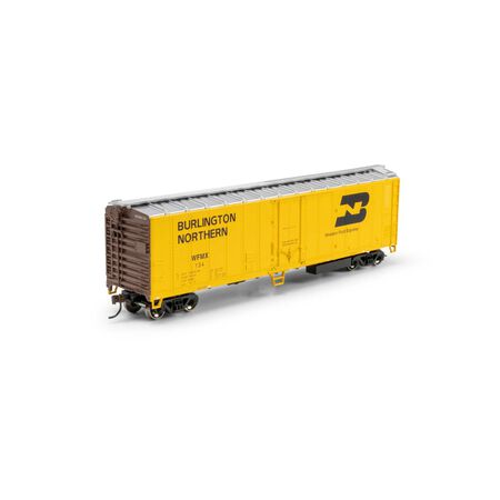 Athearn RND-1446 50' Smooth Side Mechanical Reefer, WFMX Burlington Northern #134 HO Scale