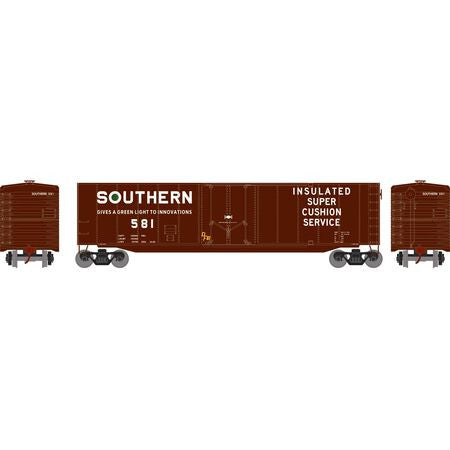 Athearn Roundhouse RND1140 50' Plug Door Smooth Side Box, SOU Southern #581 HO Scale