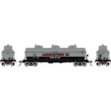 Athearn RND3188 3 Dome Tank Car NATX Ambrose Wine Co #6309 HO Scale