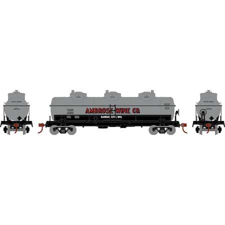 Athearn RND3188 3 Dome Tank Car NATX Ambrose Wine Co #6309 HO Scale