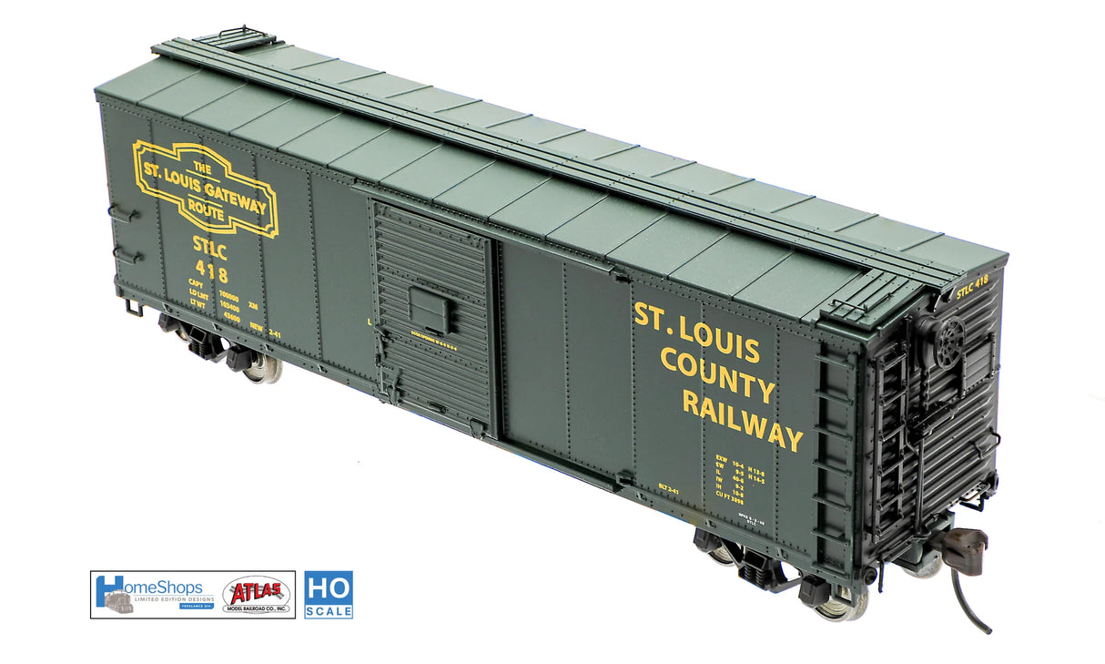 HomeShops HFB-039-004 STLC - St Louis County Railway #443 Atlas USRA Rebuilt Steel 40' Box Car HO Scale