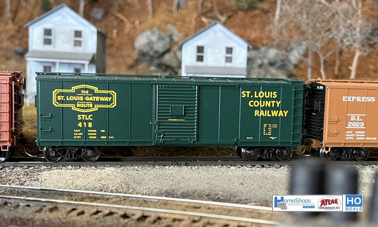 HomeShops HFB-039-004 STLC - St Louis County Railway #443 Atlas USRA Rebuilt Steel 40' Box Car HO Scale