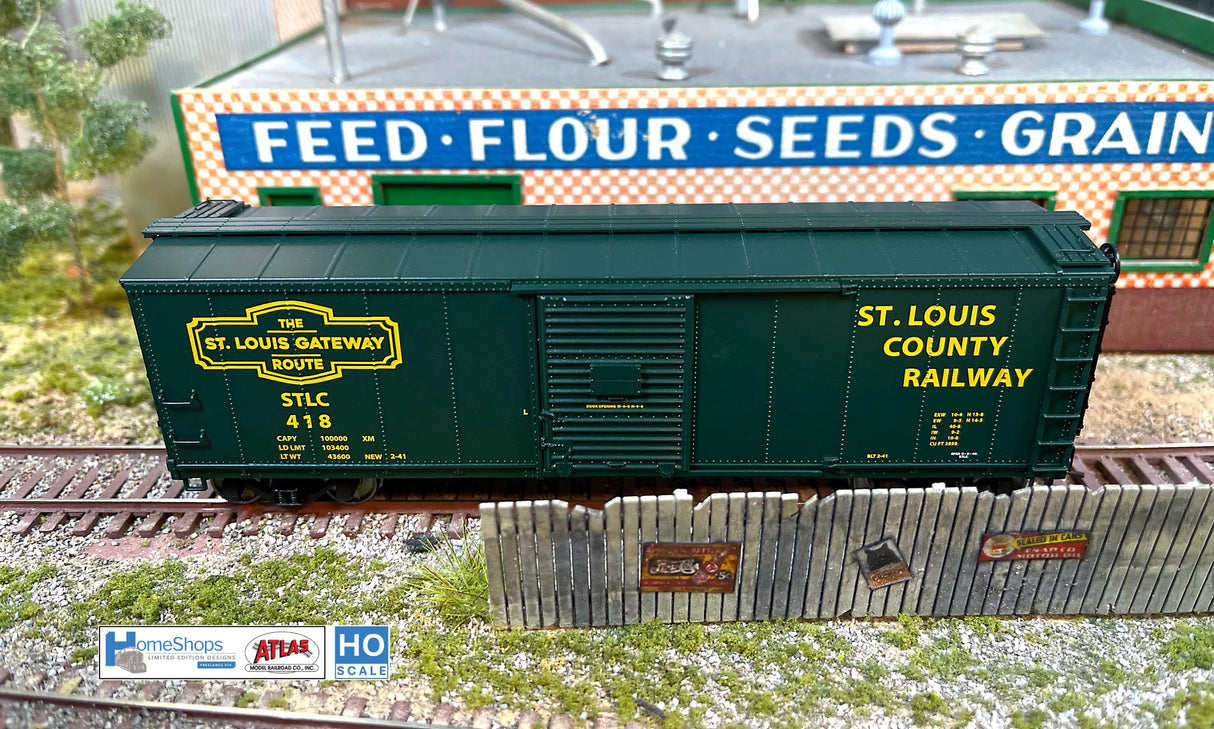 HomeShops HFB-039-004 STLC - St Louis County Railway #443 Atlas USRA Rebuilt Steel 40' Box Car HO Scale