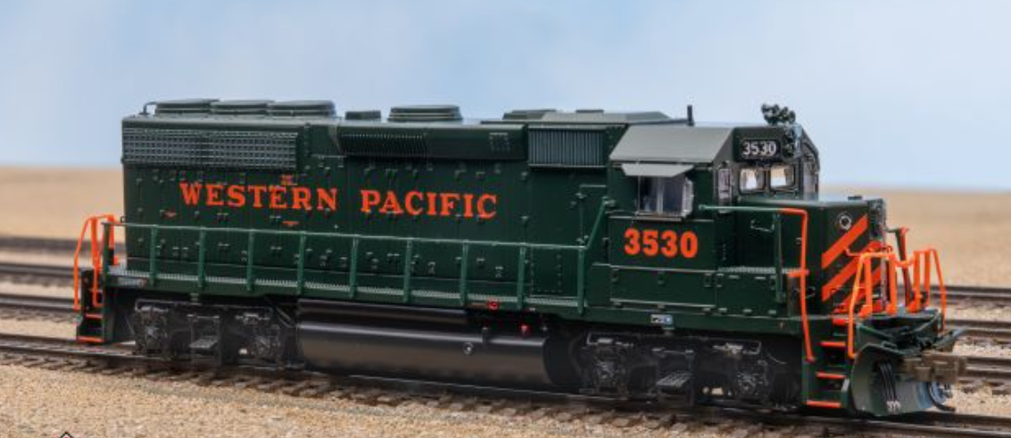 Scaletrains SXT42011 Rivet Counter N Scale EMD GP40 Phase IIc, Western Pacific/Perlman Green/Without Front Pilot Stripes #3530 - DCC & Sound N Scale