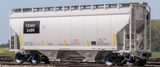 Scaletrains SXT41095 Gunderson 3250 Covered Hopper, CEMEX/ex-AOKX Black Patched/Low Profile Outlet Gates/CEMX #2496 HO Scale