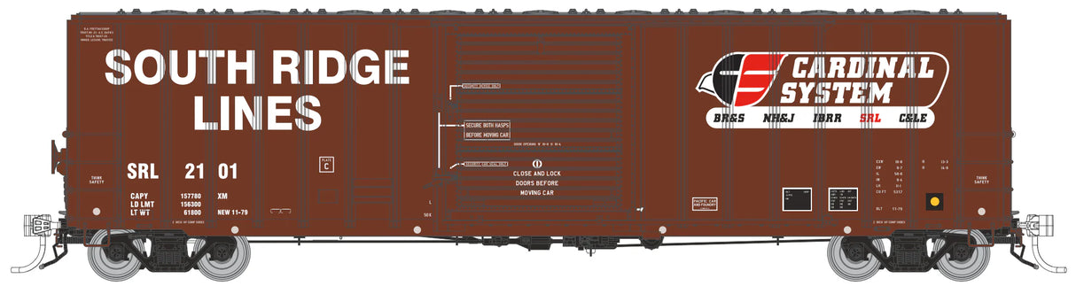 HomeShops HFB-051-003 SRL South Ridge Lines #2159 - Rapido PC&F 5317 50' Single Door Box Car HO Scale