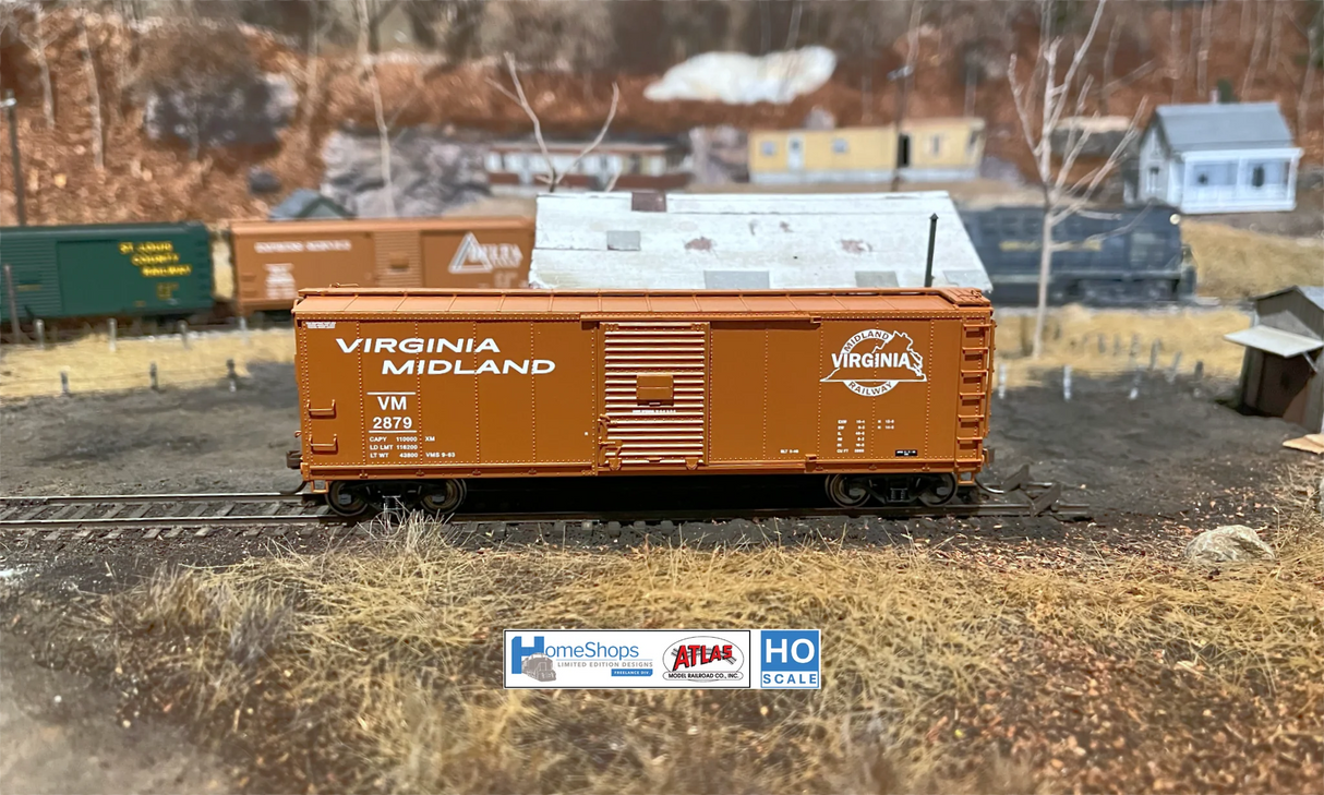 HomeShops HFB-040-002 VM - Virginia Midland #2864 Atlas USRA Rebuilt Steel 40' Box Car HO Scale