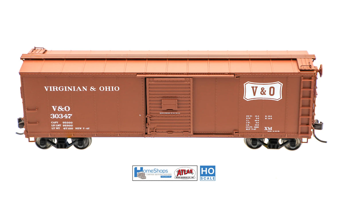 HomeShops HFB-041-004 V&O - Virginia & Ohio #30495 Atlas USRA Rebuilt Steel 40' Box Car HO Scale