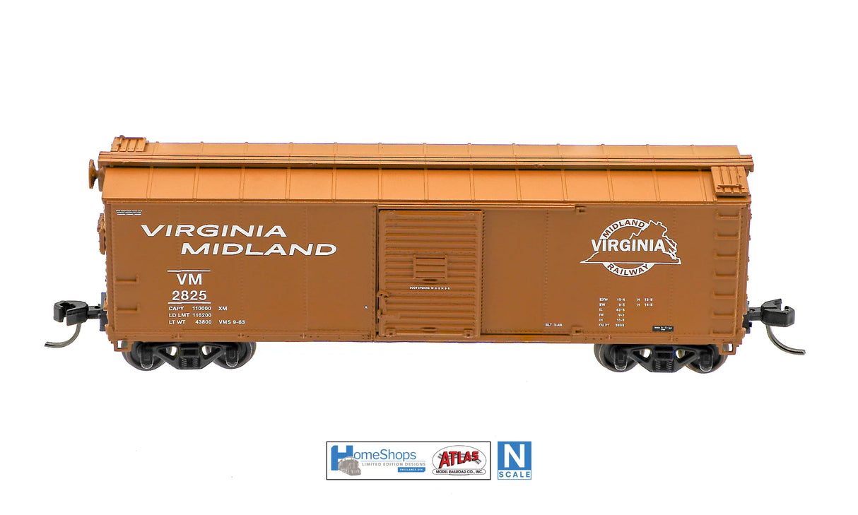 HomeShops NFB-005-003 VM - Virginia Midland #2879 Atlas USRA Rebuilt Steel 40' Box Car N Scale