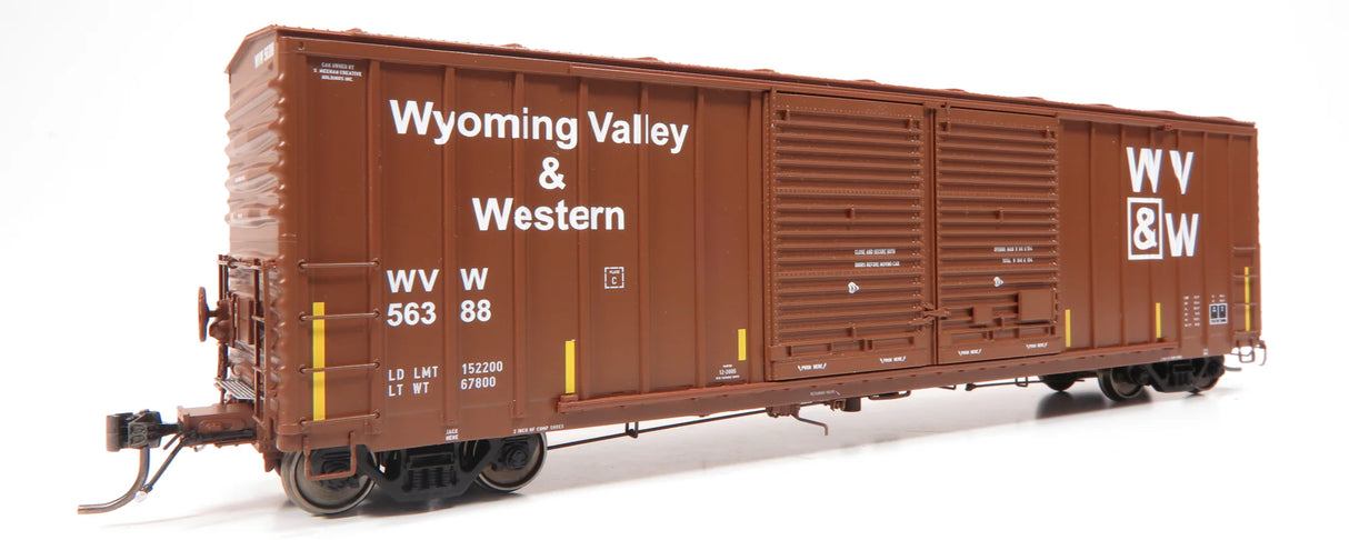 HomeShops HFB-035-001 WVW Wyoming Valley & Western #56319 - Rapido PC&F 5258 50' Double Door Box Car HO Scale