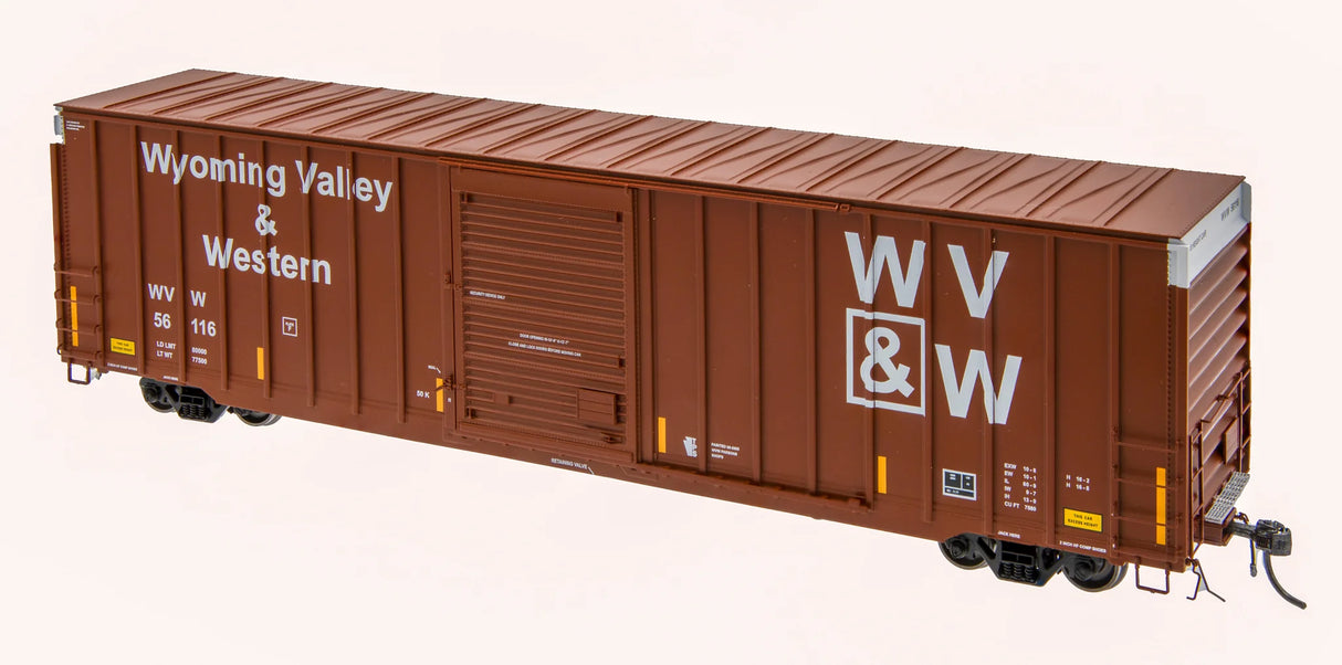 HomeShops HFB-008-002 WVW Wyoming Valley & Western #56087 - ExactRail Platinum Berwick 7580 Boxcar HO Scale