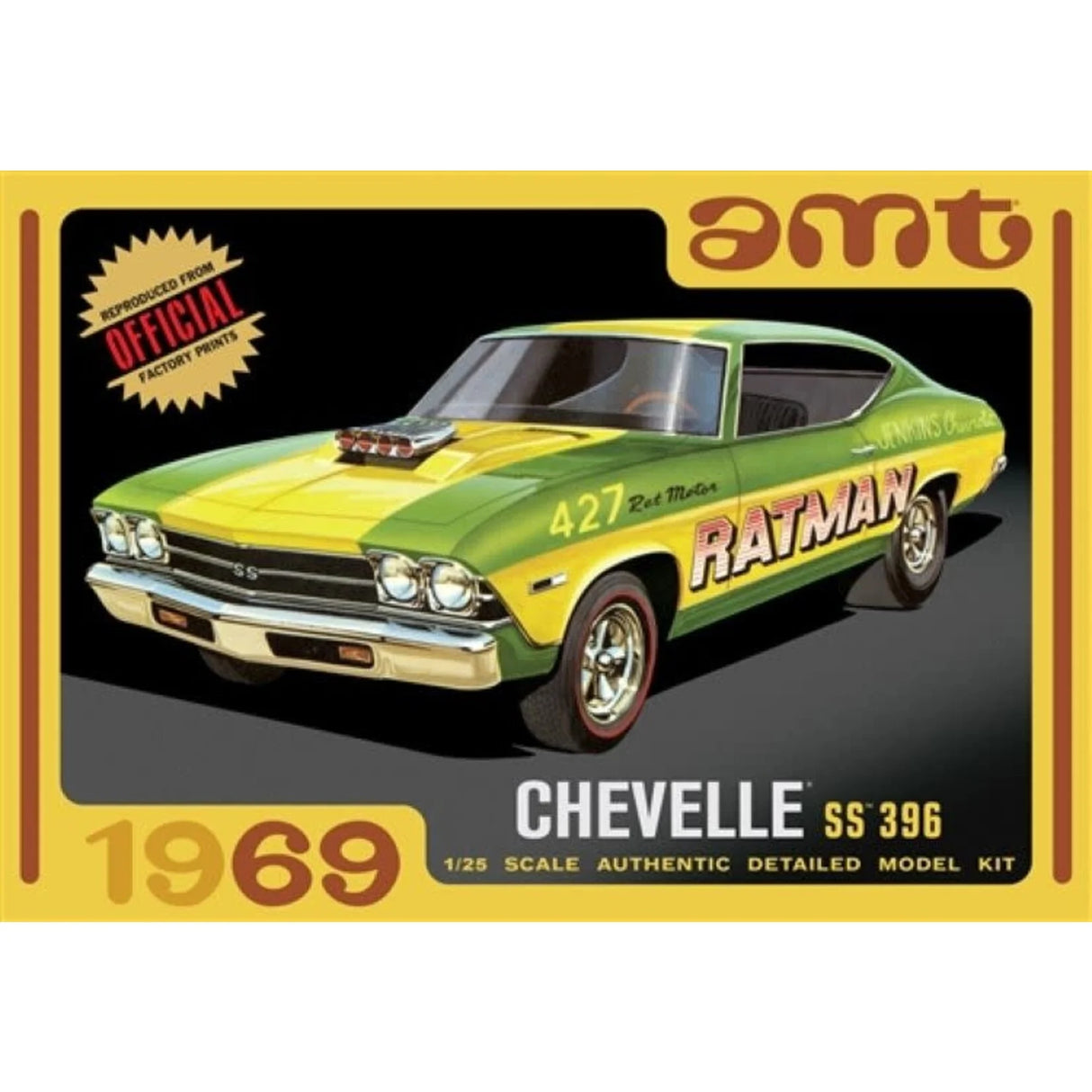 AMT 1138 1969 Chevy Chevelle SS 396 1/25 Scale Model Kit