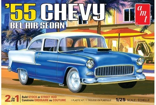 AMT 1119 1955 Chevy Bel Air Sedan Kit 1:25 Scale