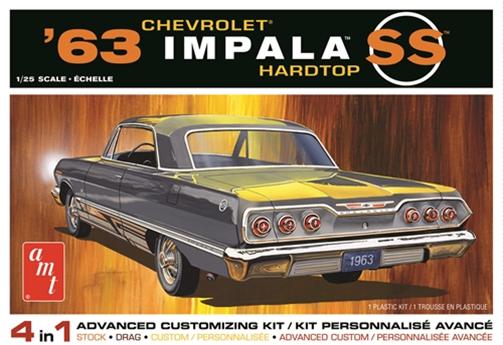 AMT 1149 1963 Chevy Impala SS 2T Kit 1:25 Scale