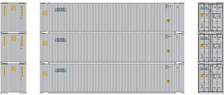 Athearn ATH24552 45' Container Gateway (3 Pack) HO Scale