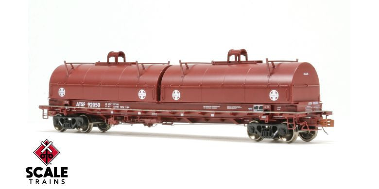 Scaletrains SXT38400 Thrall 48' 2-Hood Coil Steel Car ATSF - Santa Fe #92095 HO Scale