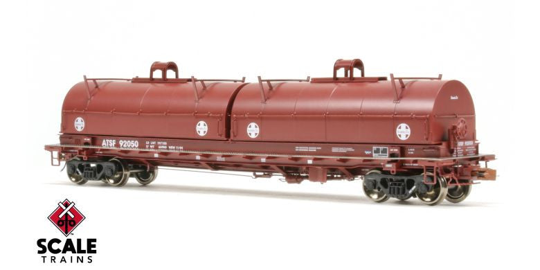 Scaletrains SXT38395 Thrall 48' 2-Hood Coil Steel Car ATSF - Santa Fe #92050 HO Scale