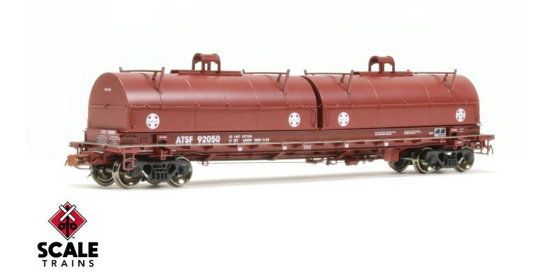 Scaletrains SXT38395 Thrall 48' 2-Hood Coil Steel Car ATSF - Santa Fe #92050 HO Scale