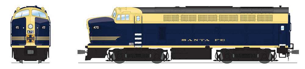 Broadway Limited 7698 Baldwin RF16 Sharknose A-Unpowered B Set w