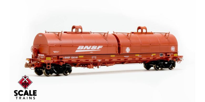 Scaletrains SXT38506 Thrall 48' 2-Hood Coil Steel Car BNSF/Mismatched Hoods #534140 HO Scale