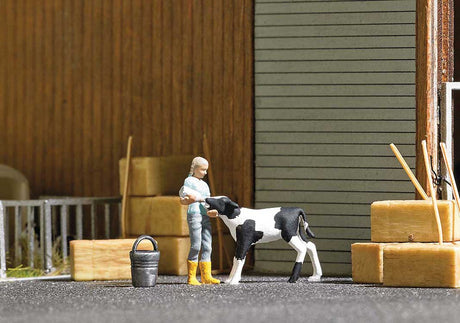 Image for 189-7932 Woman Feeding Calf w/Bttl